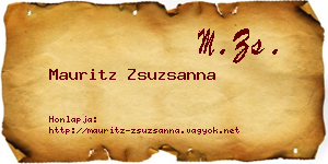 Mauritz Zsuzsanna névjegykártya